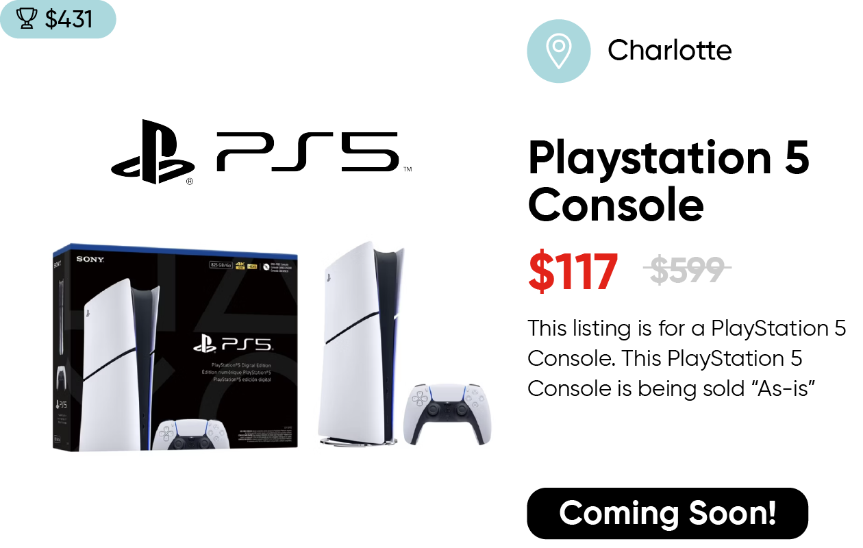 Playstation 5 Console auction preview